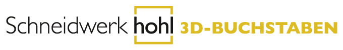 Schneidwerk Hohl 3D-Buchstaben